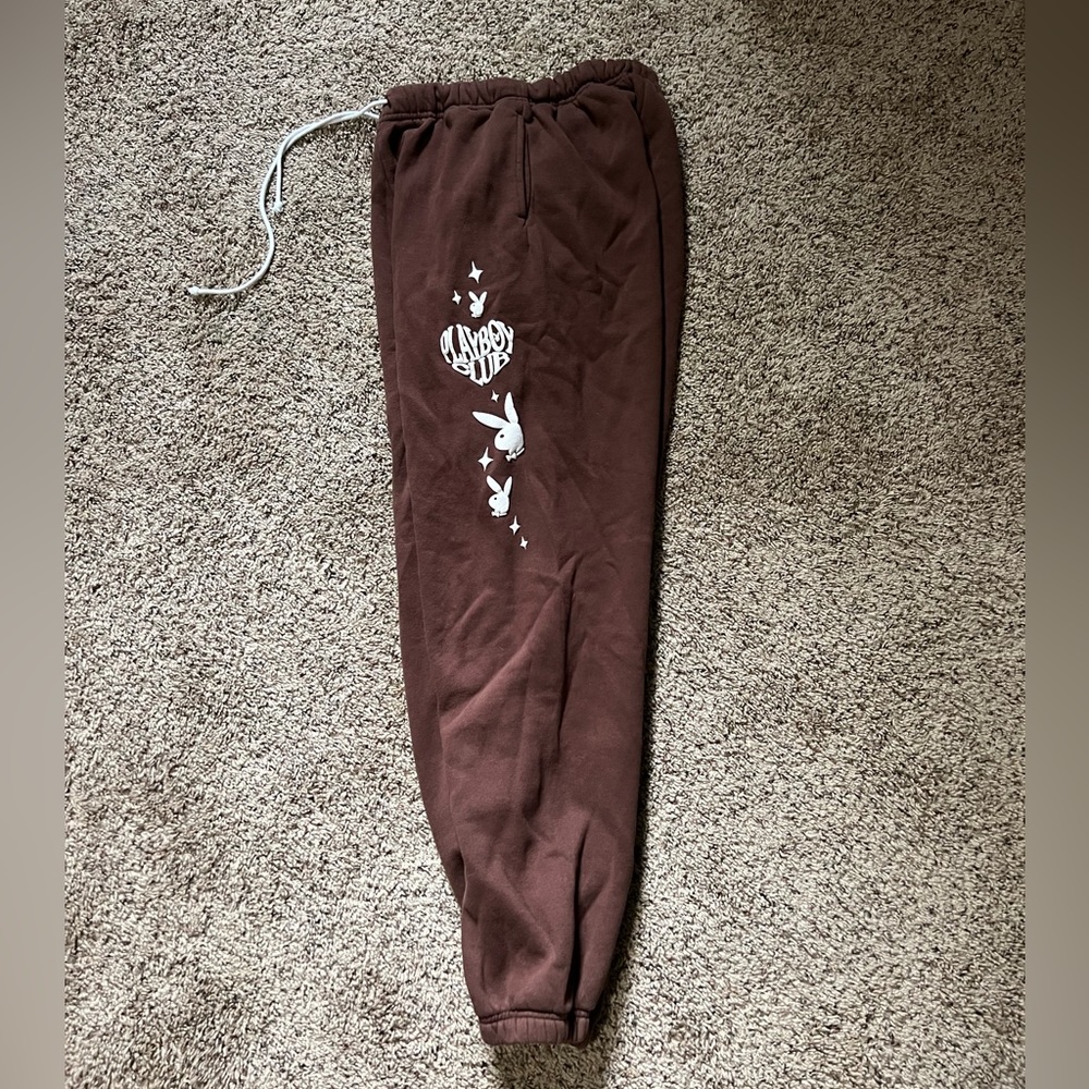 playboy brown sweatpants